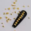 Pack Of 6 Unique Style Metal Nail Art Studs Assorted Shapes Bold Gothic Decorations For DIY Manicure Designs