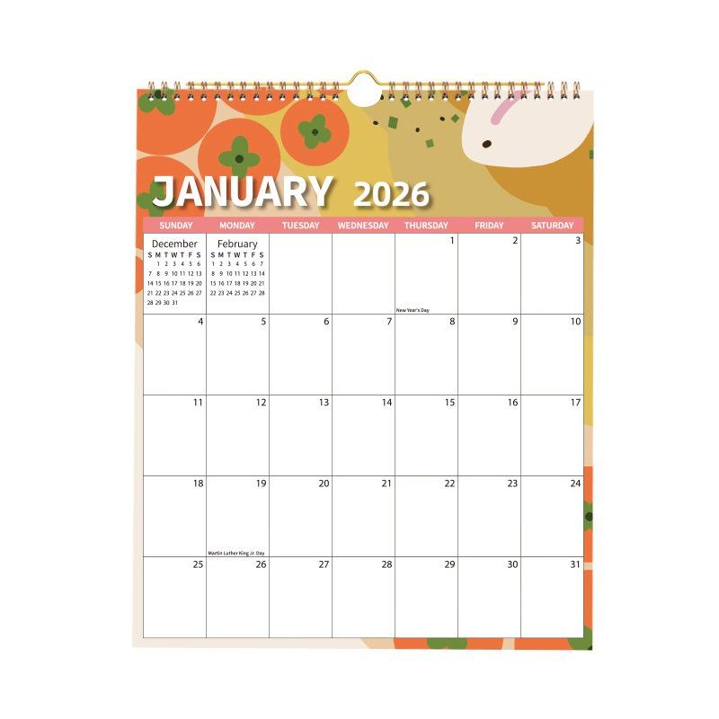 1/2pcs Paper Wall Calendar Monthly Calendar Notepad Home Office Decoration New Year Gift Suitable for Daily Note Taking