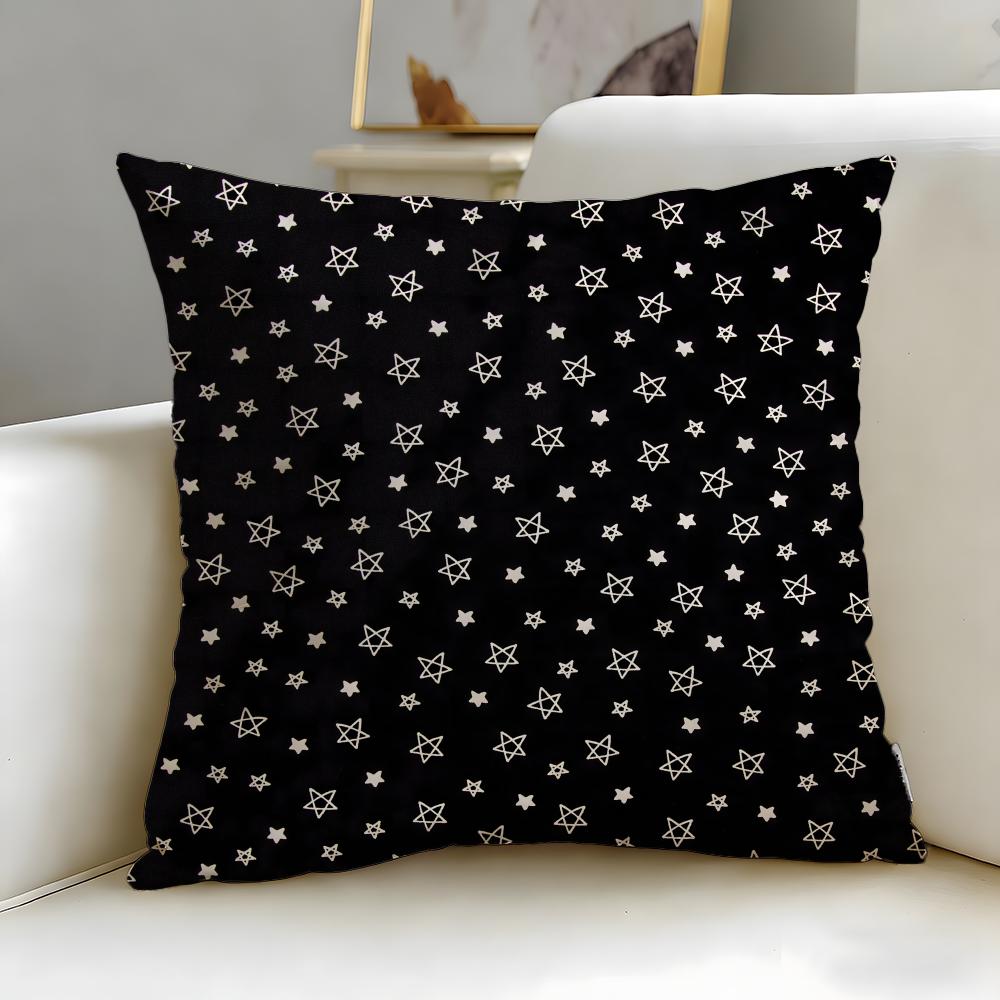 Artistic Background Patterns Cushion Cover Soft  EasyWash Pillow Case  Versatile for Couch Bed Travel and Office