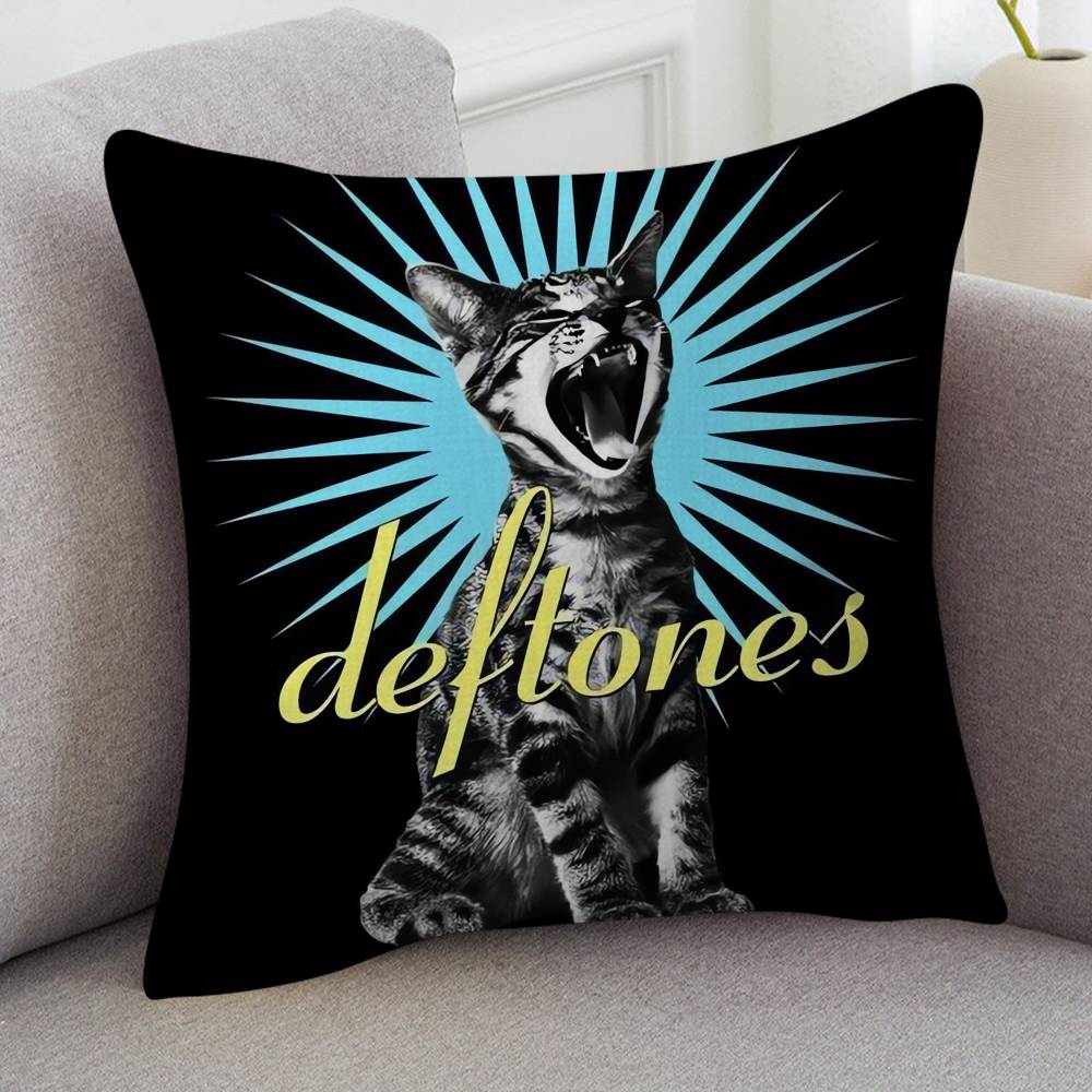 Rock Band Deftones Cute Cartoon L Game Cushion Cover Pillowcase Upholstery Sofa Throw Pillow Home Decor Pillowcas