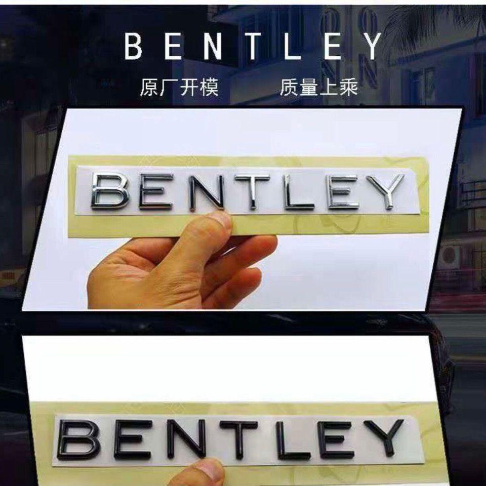 Anglické logo BENTLEY je nalepeno na logo písmen na kufru Bentley Pro nový Bentley Flying Spur Continental GT Bentayga Mulsanne