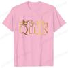 Birthday Squad Queen Tshirt for Women Besties Birthday Party Crew Graphic Yk Tops Short Sleeve Tees FeUnisex Aesthetic Clothing