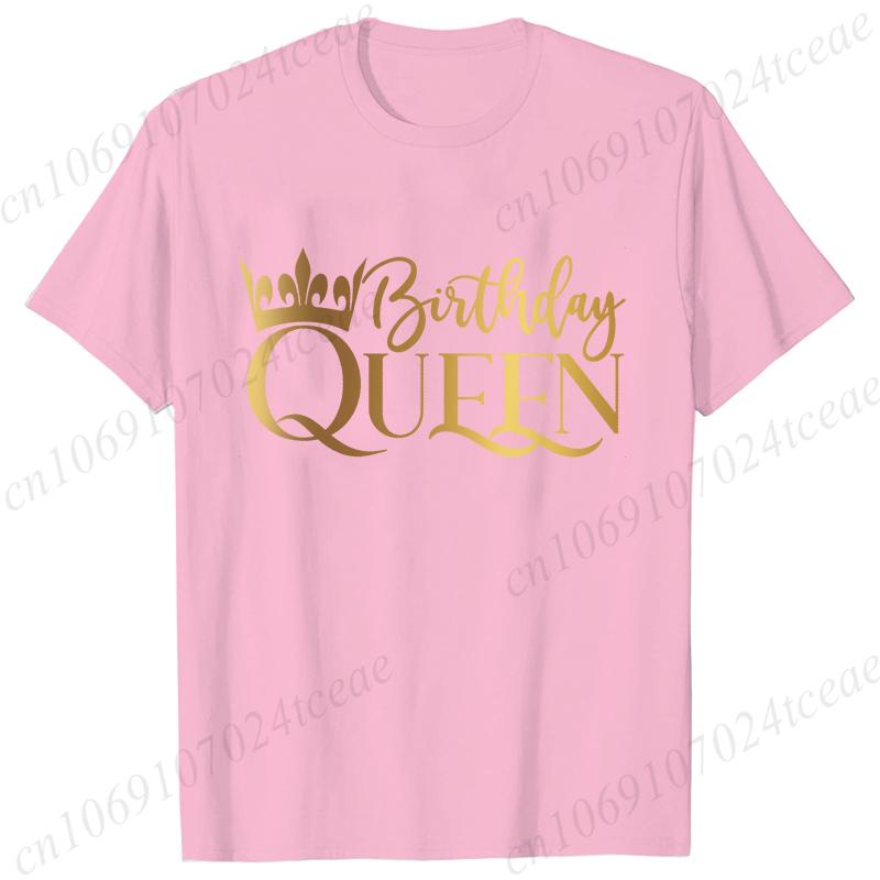 Birthday Squad Queen Tshirt for Women Besties Birthday Party Crew Graphic Yk Tops Short Sleeve Tees FeUnisex Aesthetic Clothing
