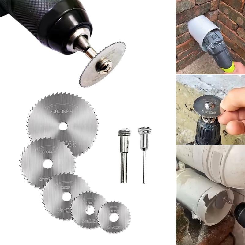 7Pcs/Set Circular Saw Cutter High Speed Steel Woodworking Cutting Discs for Woodworking Rotary Tool