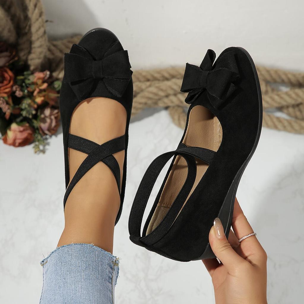 Fashion Flats Bow Shoes Anti-slip Casual Running Shoes 2024 New Summer Fashion Lightweight Wedge Loafers Zapatos De Mujer Sneakers Women