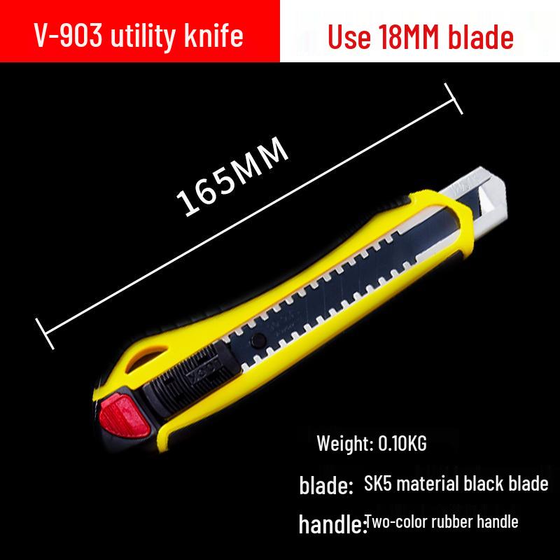 Industrial Grade Utility Knife - Durable Non-Wobbling Holder, Heavy Duty All-Steel Blade, Thickened for Cutting Wallpaper