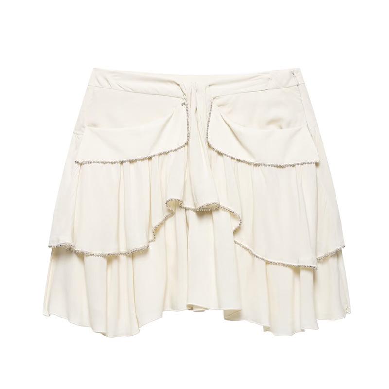 TAOP&ZA Women's Summer Fashion Ruffle Hem Skirt