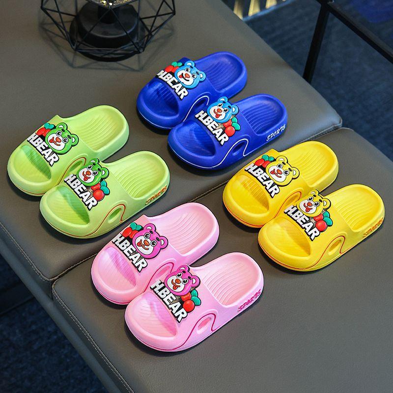 Children's Slippers Summer Cartoon Boys Indoor Home Non-Slip Soft Sole Bathroom Cute Girls Baby Parent-Child Sandals
