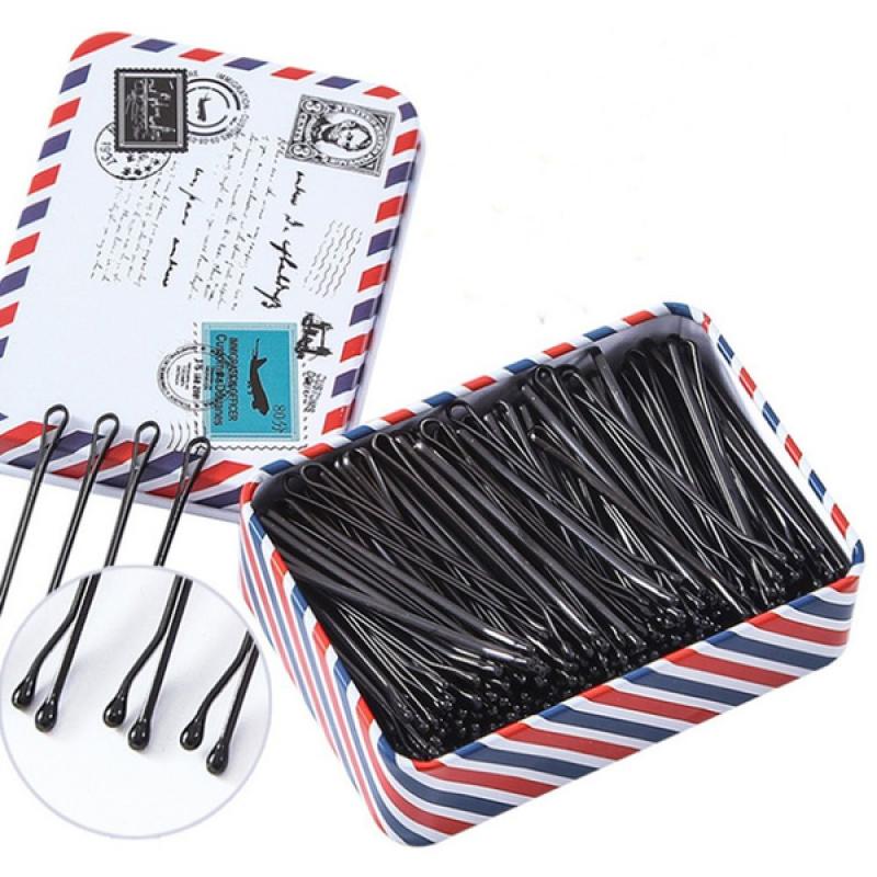 40/60 pezzi Fermagli Neri per Capelli da Donna Molletta per Capelli da Signora Mollette Bobby Invisibili Ondulati Ricci Sposa Monouso Fermacapelli Barrette Fermagli per Capelli