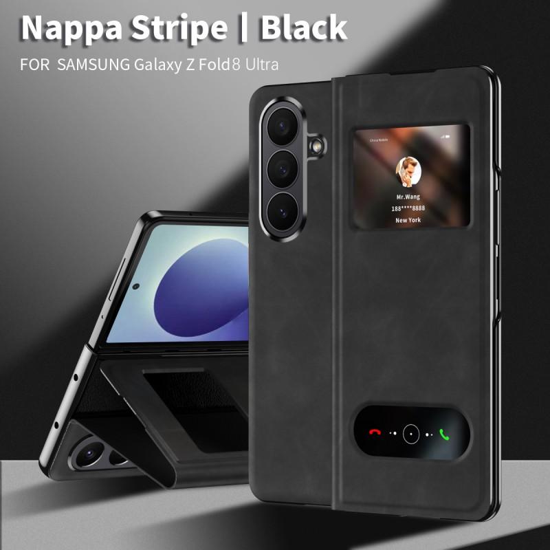 Premium Leather-Style Foldable Phone Case Galaxy Z Fold 8 Ultra Full Coverage Shockproof Business Wallet Stand