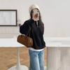 Autumn and Winter Half Zipper Stand Up Collar Knitted Sweater for Women Coat Top Women