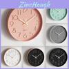 Contemporary Round Silent Wall Clock With Plastic Casing For Home Living Space