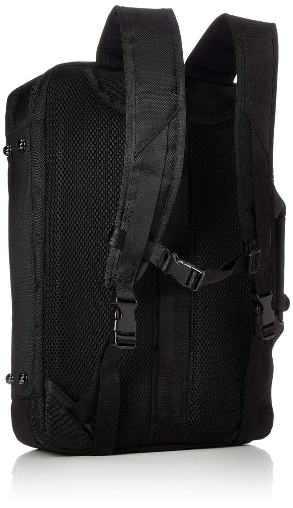 Hideo Wakamatsu Business Bag, 3-Way, 2-Compartment, Louvered, Black