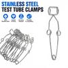 10Pcs Reusable Test Tube Clamp 304 Stainless Steel Glass Tube Holder Laboratory Clamp  Chemistry Lab