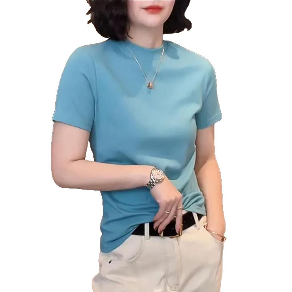 2026 Spring/Summer Korean Style Slim Fit Women's Base Layer T-Shirt - Short Sleeve, Versatile, and Simple Design