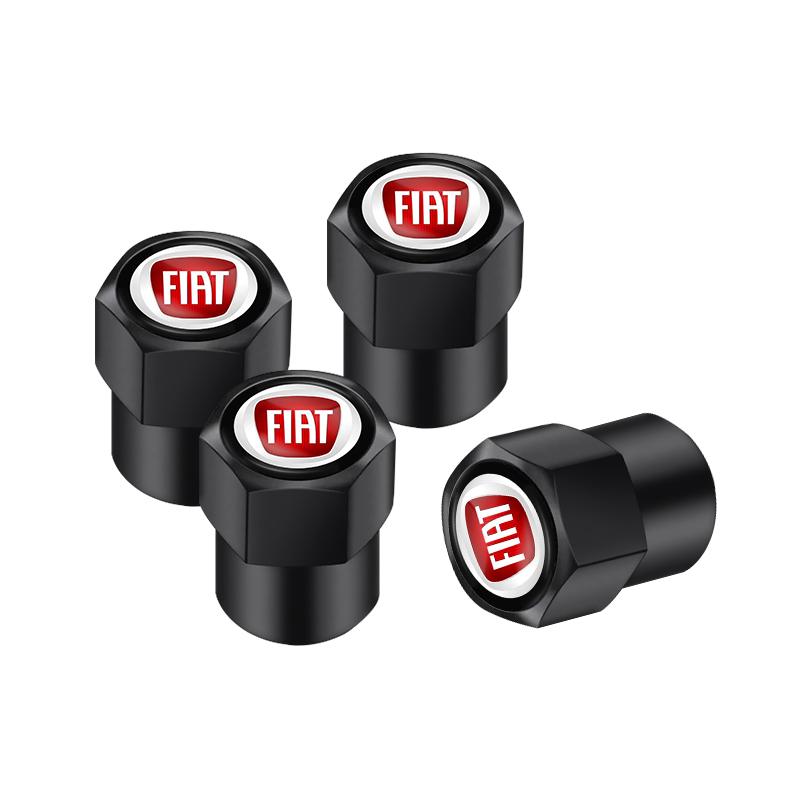4Pcs 3D Metal Tire Valve Caps Car Tyre Air Stems Cover For FIAT Abarth 500 Tipo FR Panda Argo Freemont f Viaggio Bravo Punto Doblo
