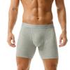 Men's Large Size Breathable and Comfortable Cotton Boxer Antibacterial Mid-Rise Solid Color Panties
