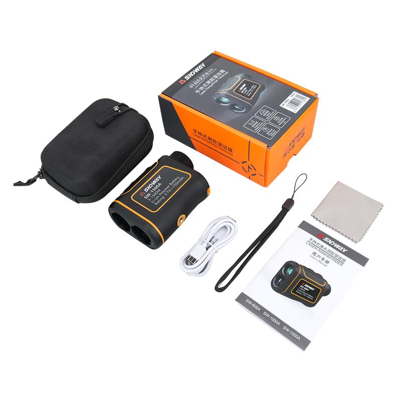 SNDWAY Laser Distance Meter 600m/1000m/1500m Telescope Laser Rangefinder Roulette for Hunting Golf 7X Monocular Distance Measure