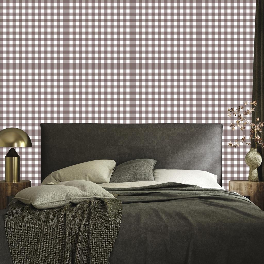 Wallpaper Fabric Pattern Red and Light Gray 50x1000