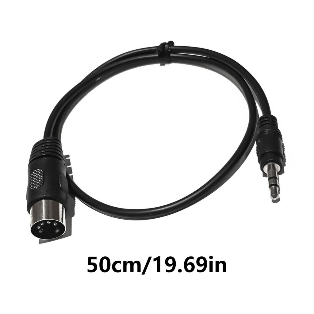 50cm 5-Pin Din Stecker auf 3,5mm Klinkenstecker Kabelverlängerung Soundkabel zum Anschluss europäischer Stereoanlagen