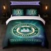 Plymouth Argyle FC Custom Name Text Bedding Set 1 Duvet Cover+2 Pillowcases Soccer Logo Personalized Gift For Special Occasion Bedroom Decor
