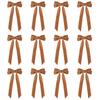12Pcs Christmas Velvet Bows Rustic Vintage Velvet Ribbon Bows for DIY Crafts Gift Wrapping Tree Garland Wreath Xmas Decoration