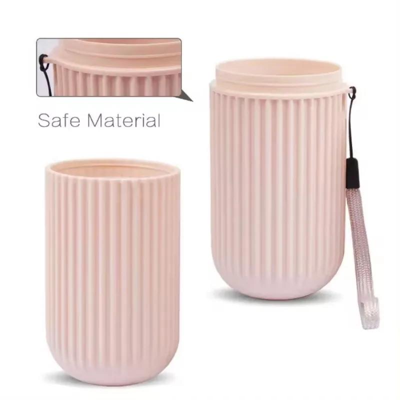 Travel Portable Toothbrush Cup Bathroom Toothpaste Holder Storage Case Box Organizer Toiletries Storage Cup Bathroom Accessories