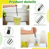 Efficient Straw Puncher Stainless Steel Lemonade Stand Supplies Beverage Mixer  for Plastic Lids