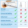 2 In 1 LED Pet Nail Clippers and Grinder, Rechargeable Dog Cat Nail Trimmer with File, Safe Grooming Tool for Small Medium Pets