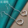 Romantic Heart Earrings Gift Silver Color Charming Party Jewelry