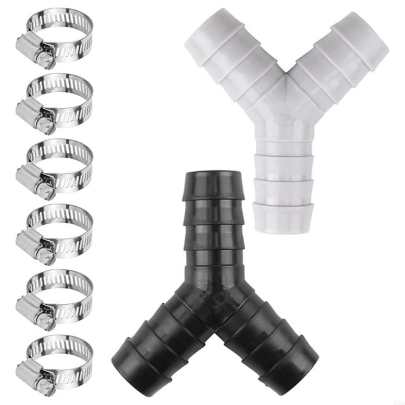 Y Shaped Splitter Down Pipe Hose Connector Universals Plastic Drainage Splitter Connector for Washing Machines Dishwashers