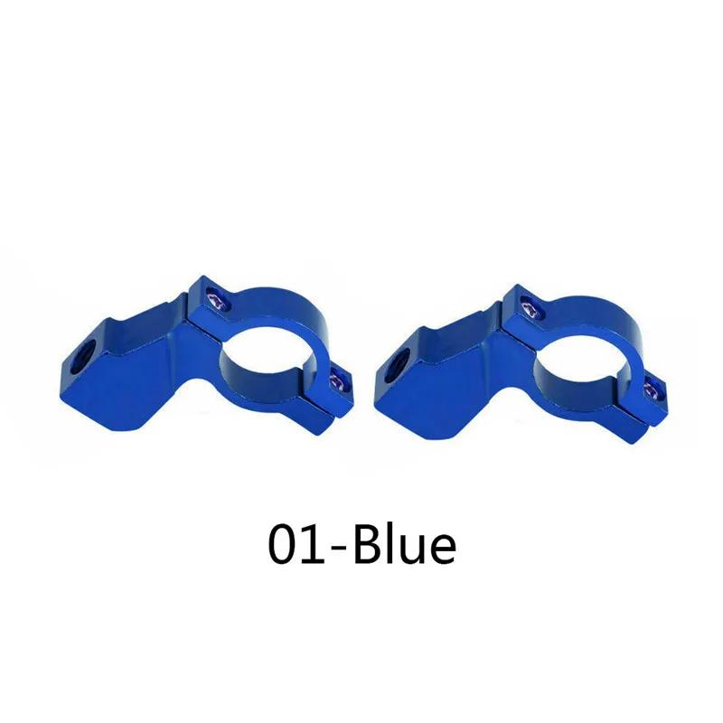 2 Pcs Universal Motorcycle Bike ATV Rear View Mirror Bracket Mount Adapter Holder Clamp Screw CNC Aluminum 22mm 7/8" Handlebar