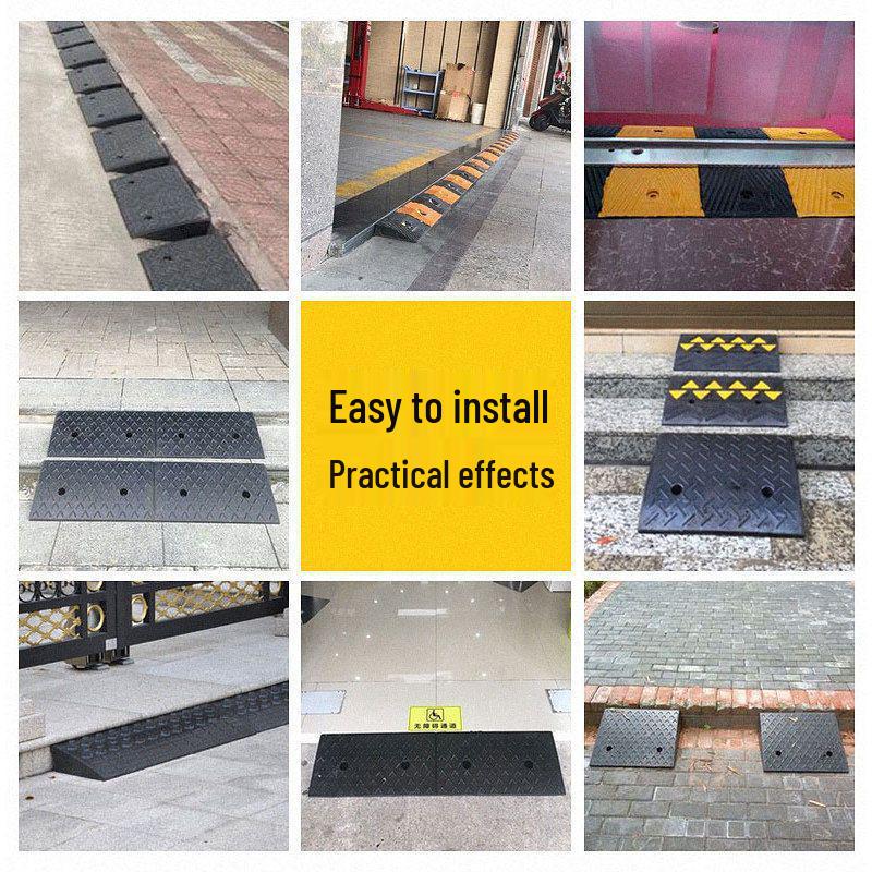 Rubber and Plastic Sloped Threshold Ramp Pad