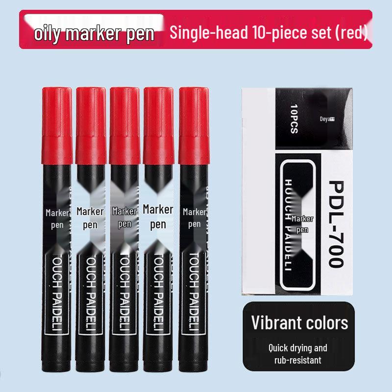 

Large-Capacity Oil-Based Marker Pen - Black, Red, Blue for Express Logistics