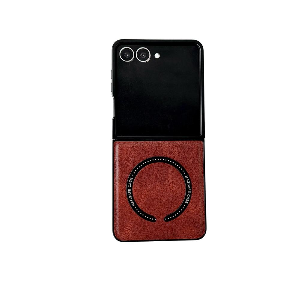 Samsung Z Flip7 Retro Crazy Horse Magnetic Anti-Fall Case for Flip6/5