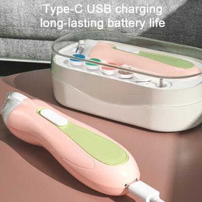 Cortador de Unhas Elétrico Cortador de Unhas para Bebê com Luz LED Portátil Recarregável Kit de Manicure Infantil para Bebês Uso Diário