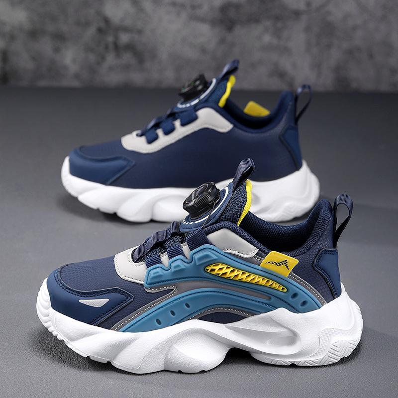 Boys' shoes 2025 autumn new children's sports mesh shoes comfortable and breathable middle and older children's running shoes tide