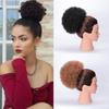 MISSQUEEN Accessorio sintetico per capelli chignon ricci afro soffio con clip per estensione dei capelli elastici per capelli afro per ragazza e donna