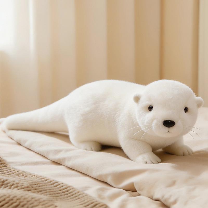 Nuovo Peluche Lontra Adorabile Realistica 35cm Lontra Peluche Giocattolo Peluche Animale di Peluche Giocattolo Bambola Rassicurante Kawaii Bambino Regalo di Compleanno Natale