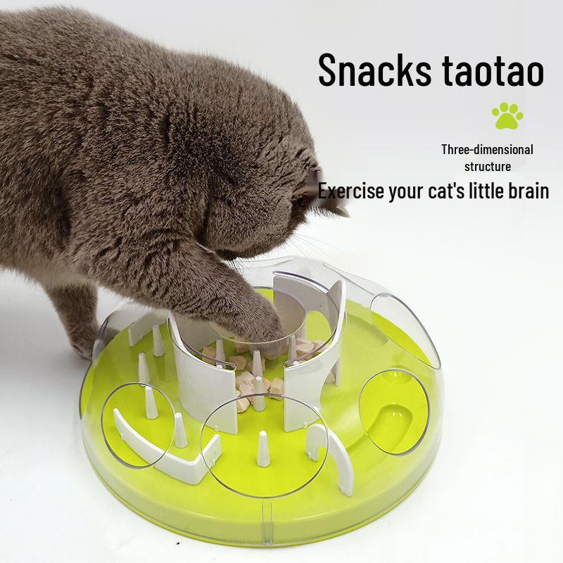 Interaktives DIY Katzenspielzeug & Futter-Labyrinth - Energieschub & Anti-Schling-Design