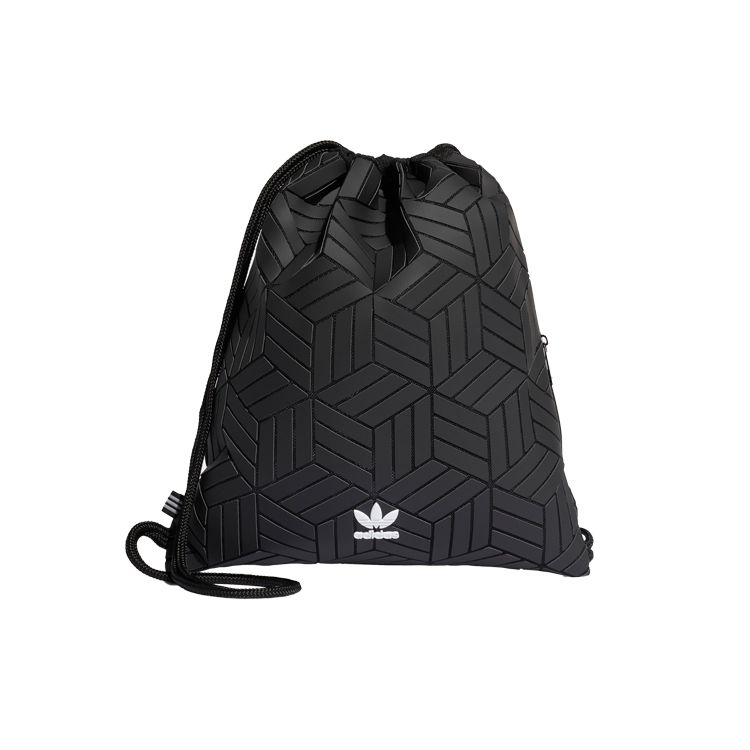 Adidas Originals X Issey Miyake Collaboration Diamond Drawstring Logo 3D Backpack Unisex Backpack Black DV0200 Black