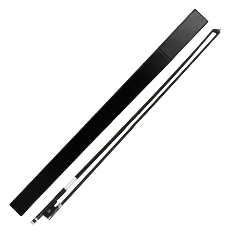 

High Performances 4/4 Size Violin Bows Black Horsehair Carbon Fiber Rod With Protective Case For Practice And Concerts 1