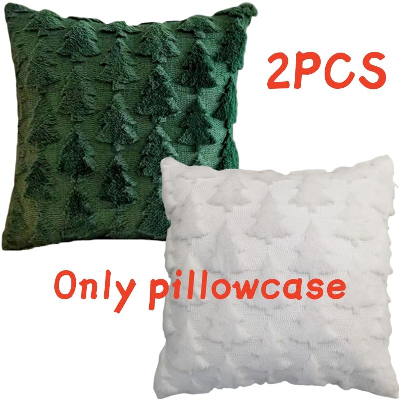 45X45Cm Christmas Tree Plush Pattern Pillow Cases Merry Christmas Decor For Home Xmas Gifts New Year Sofa Decor Navidad