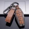 Capa para chaveiro BYD Song Plus Atto 3 Han EV Tang DM Qin Seal Dolphin Couro Metal Controle Remoto Fob Porta-chaves Acessórios para carro