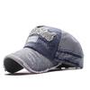 European and American style baseball cap, embroidered letter curved hat, hole-washed cap, summer sun protection