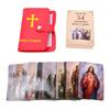 54 Pray Cards with PU Leather Pouch Dust Proof Lightweight Religious Keepsake Cards with Holder