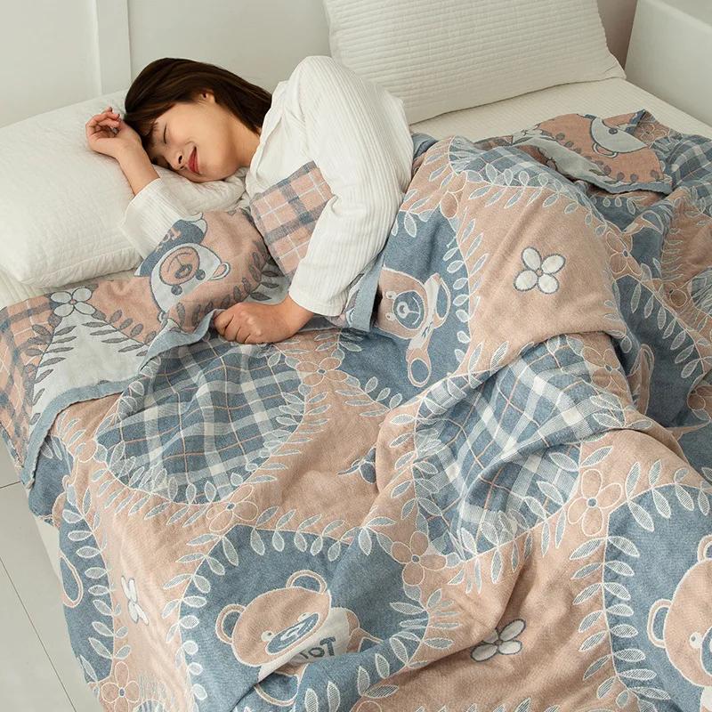 New Boho Throw Blanket Cotton Gauze Cool Quilt Casual Blanket For Beds Cozy Bedspread Soft Sheet Room Home Decor Sofa Cover