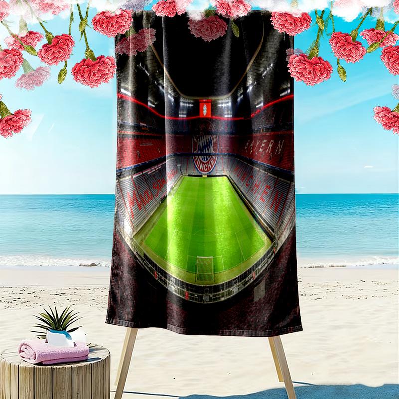 FC Bayern Munich: Symbol Excellence beach towel Outdoor camping beach seaside swim Absorbent bath towel Travel and vacation towels beach Comfort