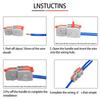 Push-in Connector, 1-in-2-out Compact Splice Connector with Fixing Screw, CESFONJER Electrical Wiring Connector, 20pcs One-Touch Connector, Terminal