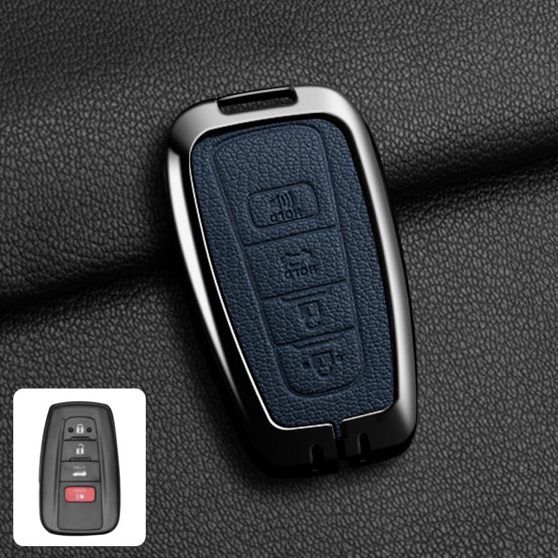 Car Key Case Cover Protector Shell Bag for Toyota Camry Avalon C-HR Prius Corolla GT86 Highlander RAV4 4Runner Prado 2018-2024